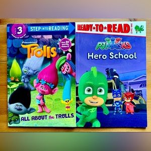 📚📚Lot of 2 Childrens Paperback Books 🦸🏻PJ Masks and Trolls🧌